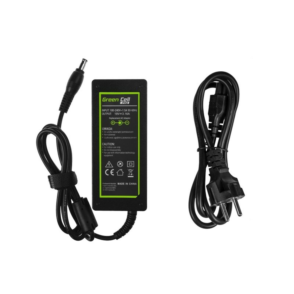 Polnilec za Prenosnik Green Cell AD20P 60 W